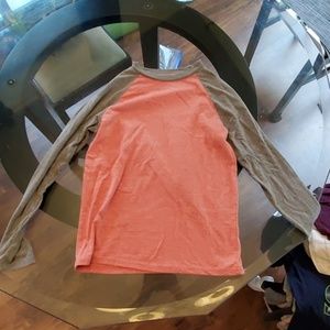 Pink and grey baseball tee